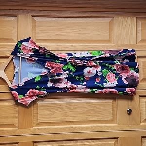 Purple Rain Floral wrap dress size Large
